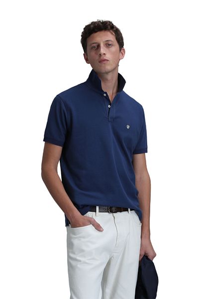 Lufian Laon Smart Мъжка тениска поло Slim Fit Navy Blue