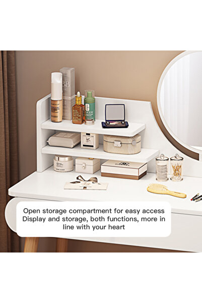 sharpdo Multi-tier Dresser With Drawer And Mirror For Bedroom - White