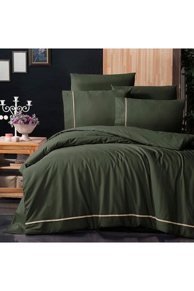 First Choice Luxury 6-piece ranforce cotton bed linen, First Choice, Alisa green