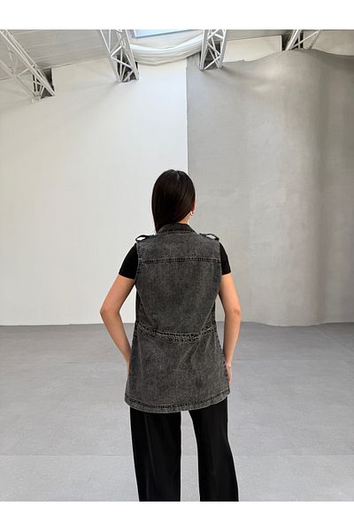 SOLİS MODA Women's Denim Vest
