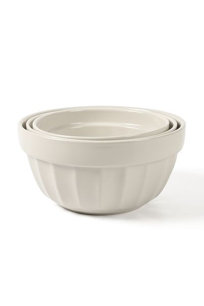 Martha Stewart Mixing Bowl Broadbrook 3Pcs Taupe Stone