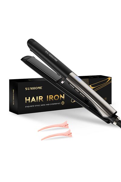 Sunhome Ceramic Hair Straightener, 2 in 1 Hair Straighteners and Curlers