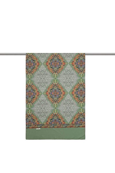 Bursa İpek Χακί Ethnic Pattern Μαλακό Σάλι