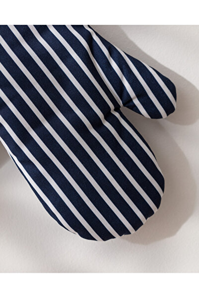 Madame Coco Vernon Set of 2 100% Cotton Kitchen Gloves - Navy Blue/White