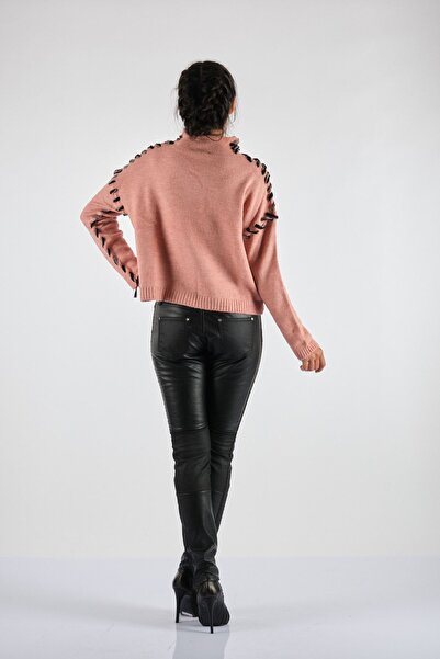 BSB Narrow Leg Regular Waist Black Women's Trousers 034- 212021