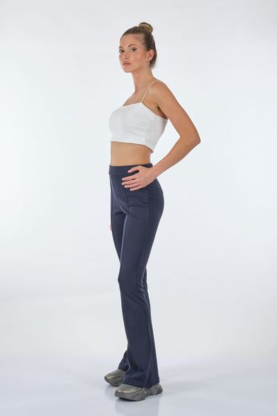 Vedi Широкі штани з високою талією та еластичним поясом, сині, жіночі 22233413