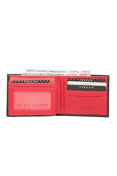 Tergan Navy Blue Genuine Leather Men's Wallet - S1Ce 00001498 -U9Y