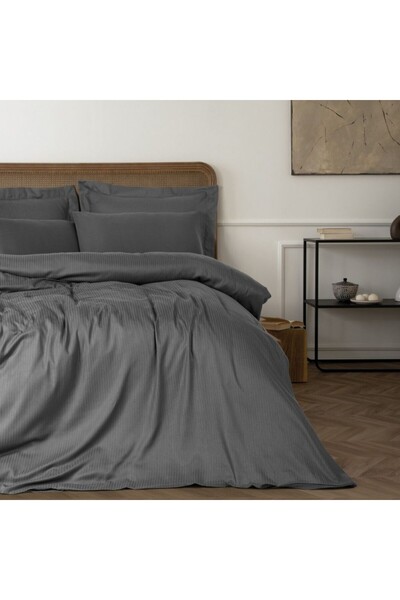 Cotton Box Lenjerie de pat premium din Lyocell si Bumbac, Craft antracit