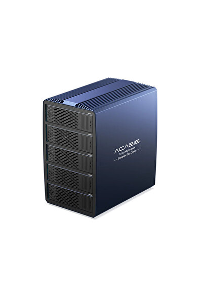 Acasis EC7355 5xHDD RAID Kutusu, 100TB, 8 Mod, Dahili Güç+Fanlı