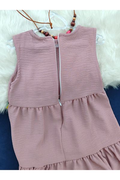 Kerimino Girl's Dress with Tasseled Necklace