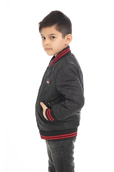 Montland Sports Men's Black College Collar Lined Water and Windproof Zipper Pocket Coat Jacket