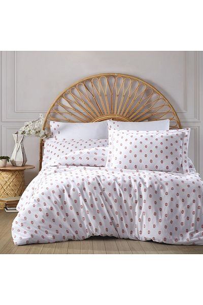 Şaheser Lenjerie de pat jacquard ranforce, Saheser, Oslo Terra (Caramiziu)