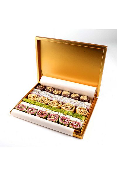 Hacı Şerif Gold Box 1100g Sultan and Double Roasted Turkish Delight