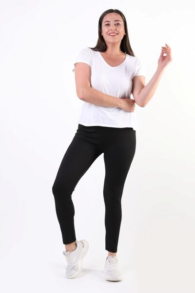 Lunaberry Colanți oversize pentru femei, cu talie înaltă, cu dungi fine elast...