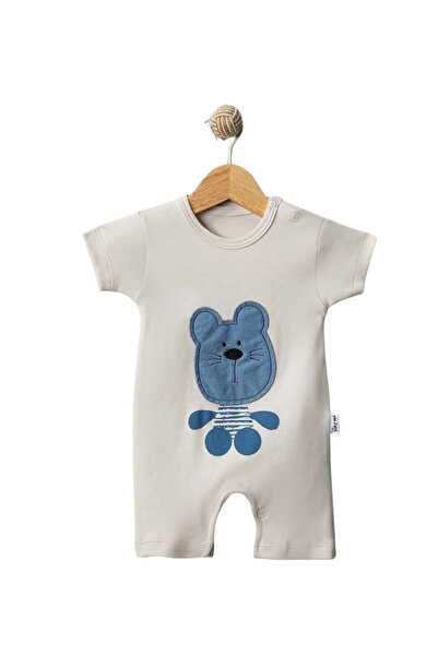 Baby s Breath Flower Dog Pattern Applique Embroidery 100% Cotton 3-6-9 Months Boy Jumpsuit Newborn 1 Year Old Baby Outfits