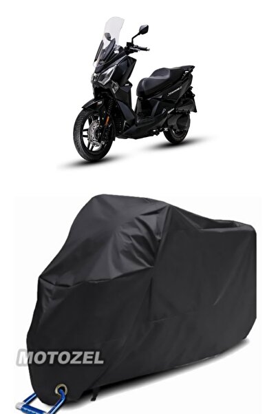 MotoZEL قماش مشمع أسود للدراجات النارية متوافق مع قفل 300 من Sym Joyride متوا...