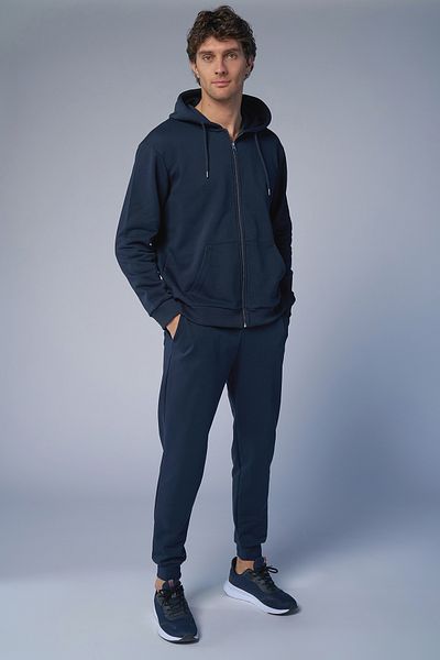bilcee Pantaloni de sport pentru bărbați Ribana Peak Blue, cu 2 fire, din țesătură confortabilă premium 7036