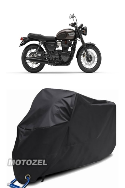 MotoZEL قماش القنب الأسود المتوافق مع قفل Triumph Bonneville T100 مقاوم للماء