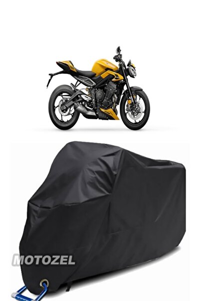 AutoZEL تريومف ستريت تريبل آر قماش مشمع أسود للدراجات النارية مقاوم للماء (مت...