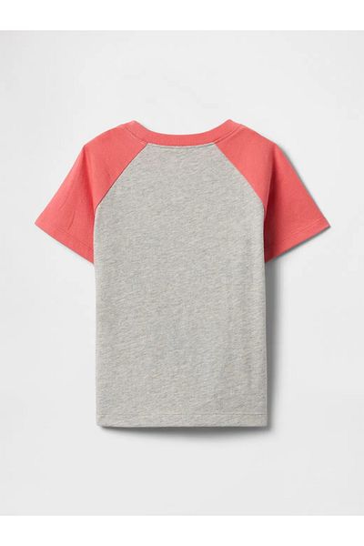 GAP تي شيرت بشعار Baby Boy Gap باللون الرمادي