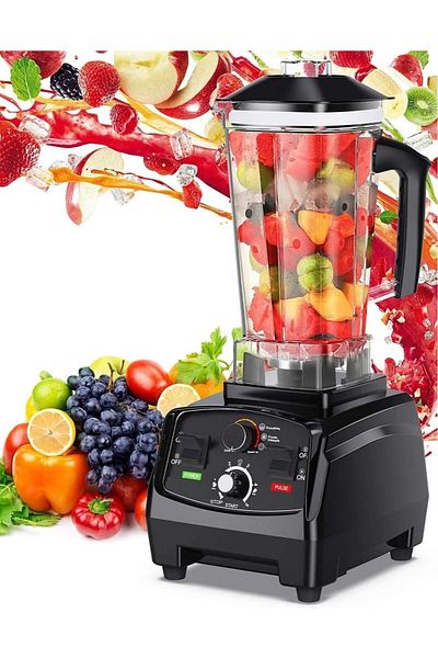 Denx Professional  Blender - 1800W Motor Blends Smoothly - 2L Glass Jar  DX1783