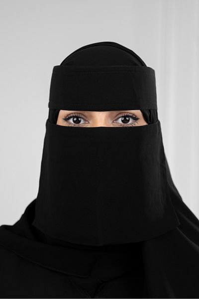 LAVİNİA Lavinia Women's Niqab, Elasticated, Slanted, 12" x 6"