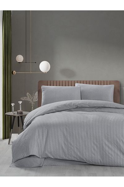 Home Still LENJERIE DAMASC POLICOTONE GRI 2 PERSOANE