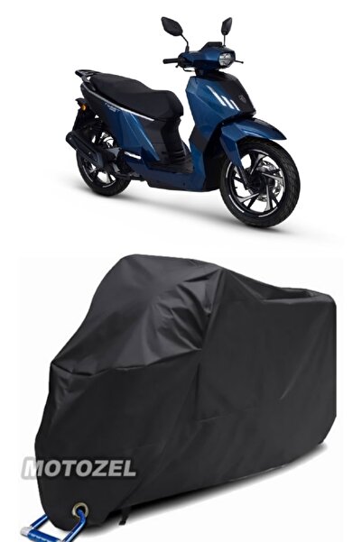 MotoZEL Peugeot Tweet 200 Lock Compatible Black Motorcycle Tarpaulin Waterproof