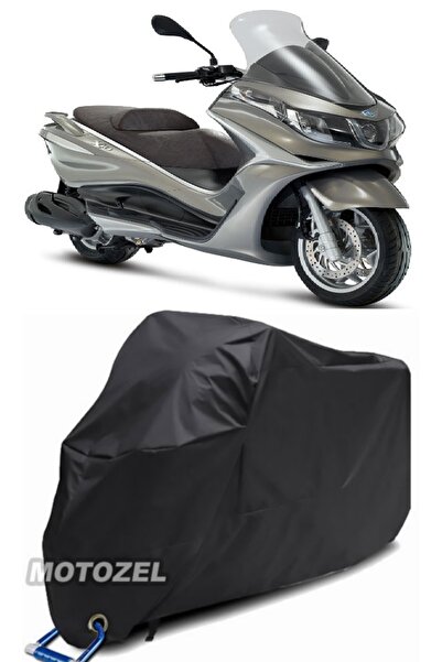 AutoZEL بياجيو X10 350 غطاء دراجة نارية أسود مقاوم للماء (متوافق مع القفل)