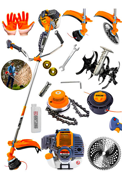 DAFLONG BAKIR SARGI ÇAPA HEDİYELİ YAN TİPİ BENZİNLİ OT ÇALI ÇİM BİÇME TIRPAN ...