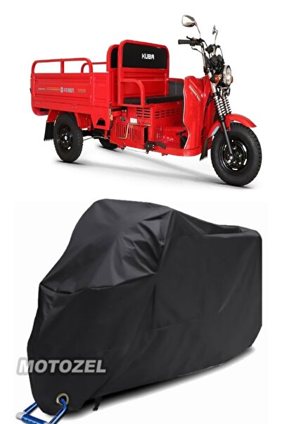 AutoZEL Kuba Kargo 180 مشمع دراجة نارية أسود مقاوم للماء (متوافق مع القفل)