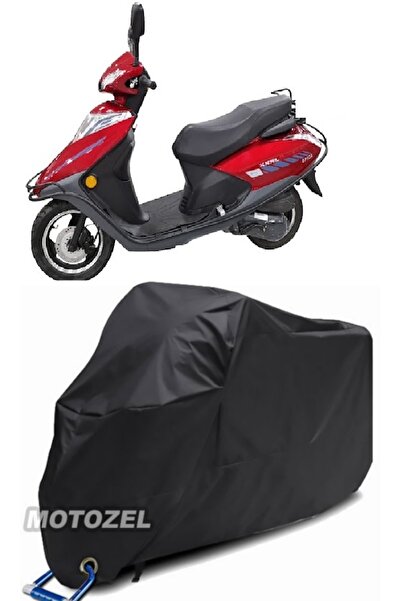 MotoZEL حقيبة خلفية سوداء من King Motor Spica 50 وقماش مشمع للدراجات النارية ...