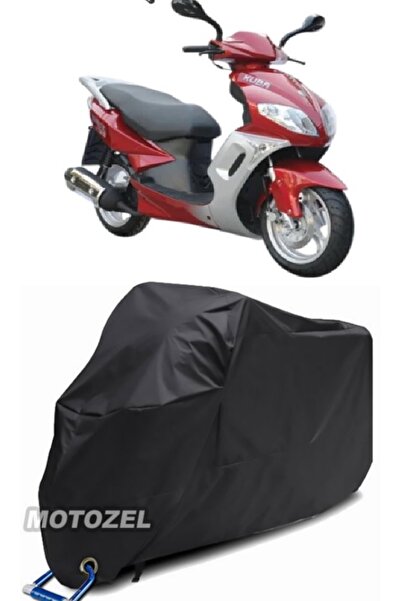 AutoZEL Kuba Apricot 125 Black Motorbike Canvas مقاوم للماء (متوافق مع القفل)