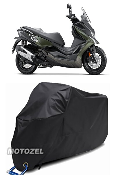 MotoZEL قماش مشمع أسود للدراجات النارية متوافق مع قفل Kymco DT X360 مقاوم للماء