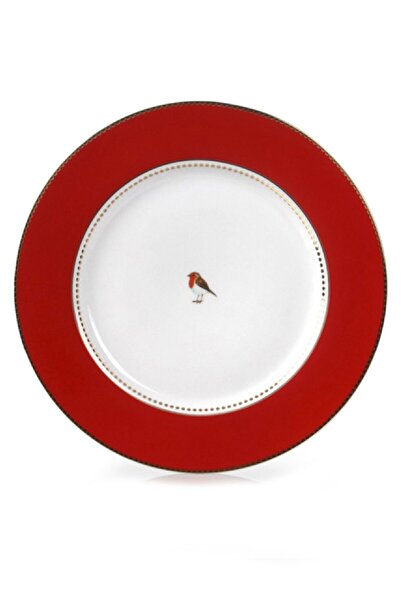 Pip Studio Kırmızı Kuş Baskılı Porselen Tabak