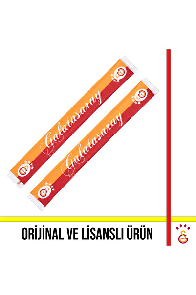 Galatasaray Lisanslı El Yazılı Sarı Kırmızı Atkı