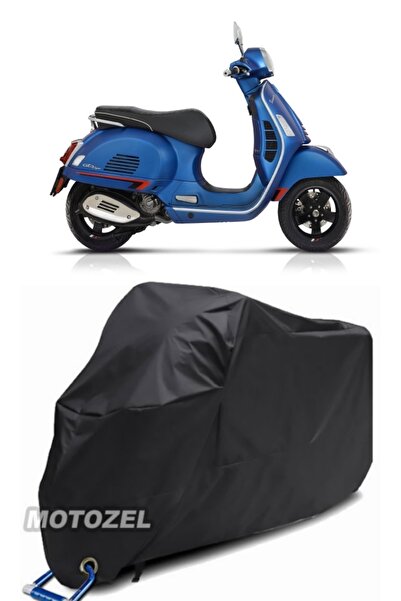 MotoZEL حقيبة خلفية سوداء وقفل متوافق مع القماش المشمع للدراجات النارية Vespa...