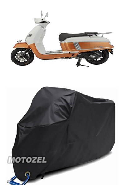 MotoZEL حقيبة خلفية سوداء من Mondial 125 Road Boy وقماش قنب للدراجات النارية ...