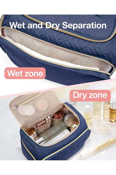 BAGSMART -Bucket Travel Toiletry Bag for Women-Medium