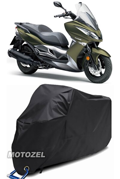 MotoZEL قماش القنب الأسود المتوافق مع قفل Kawasaki J 300 مقاوم للماء
