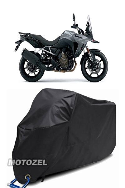 MotoZEL حقيبة خلفية سوداء لسوزوكي V-Strom 800 DE مع قماش مشمع للدراجات الناري...