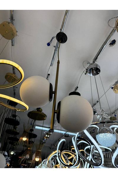 OSC HOME AYDINLATMA TASARIM Blue Metal Lux Nis Chandelier 1 Piece Painted Stone Companion