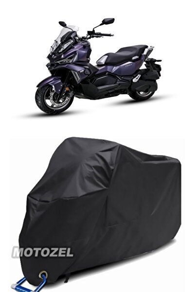 MotoZEL قماش مشمع أسود مقاوم للماء للدراجات النارية متوافق مع قفل Sym ADX 125