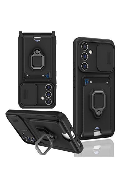 m.tk moveteck Samsung Galaxy A36 Kılıf Kamera Korumalı Sürgülü Yüzüklü Kartvi...