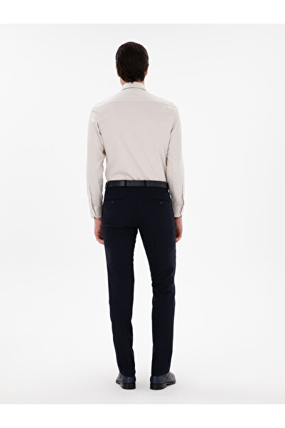 Cacharel Lacivert Slim Fit Yün Karışımlı Klasik Pantolon 50306053-VR033
