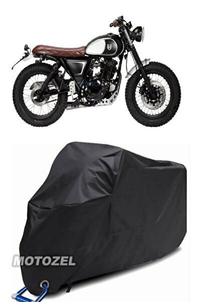 MotoZEL حقيبة خلفية سوداء Mutt GT SR 250 وقماش دراجة نارية متوافق مع القفل مق...