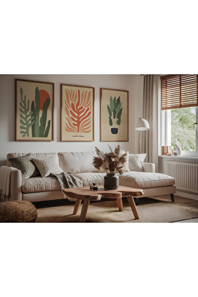 ARTCASTLE Set de 3 tablouri cu ramă din lemn Summer