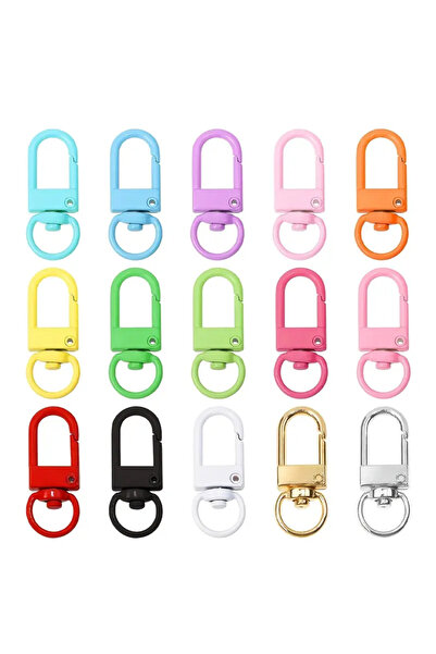 SEVDALYA Rastgele Renkli Döner Yaylı Istakoz Anahtarlık Ucu – 5'li Paket