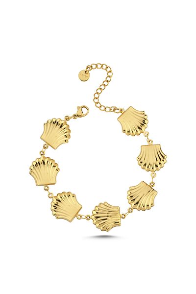 CHARMLUCKY Steel Clamshell Bracelet
