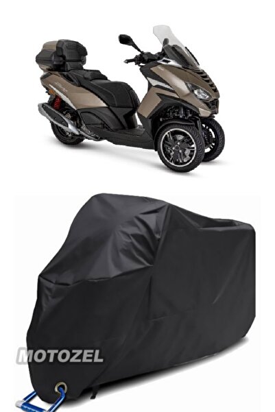 MotoZEL قماش مشمع أسود للدراجات النارية من بيجو ميتروبوليس 400 متوافق مع القف...